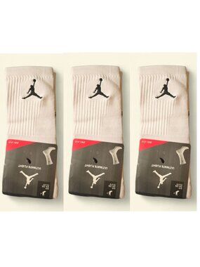 Jordan Socks Air Nike Socks 3 Pairs Jordan Essential Men High Cut SIZE LARGE
